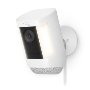 Ring Spotlight Cam Pro White Plug-In Security Camera - B09DRK9ZJ8