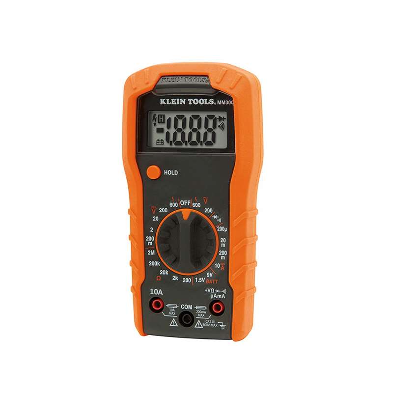 Klein Tools Digital Multimeter, Manual-Ranging, 600V MM300