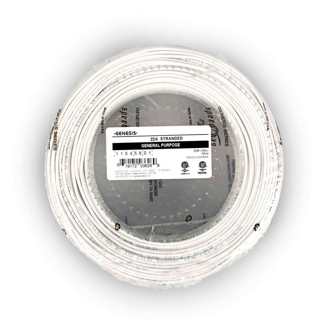 Genesis 22/4 Stranded Non-Plenum Cable 500ft WH 11045801