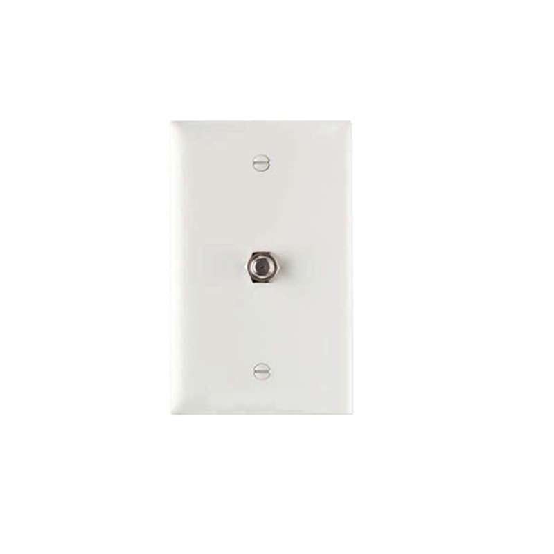 Legrand GHZ Coax F Connector Wall Plate White TPCATVW 1