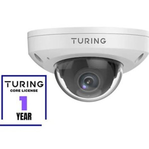 Turing Video  CORE AI VSaaS License-Enabled TwilightVision 4MP IR Mini Dome Camera, 2.8mm Lens, White TP-MFM4M28-1Y