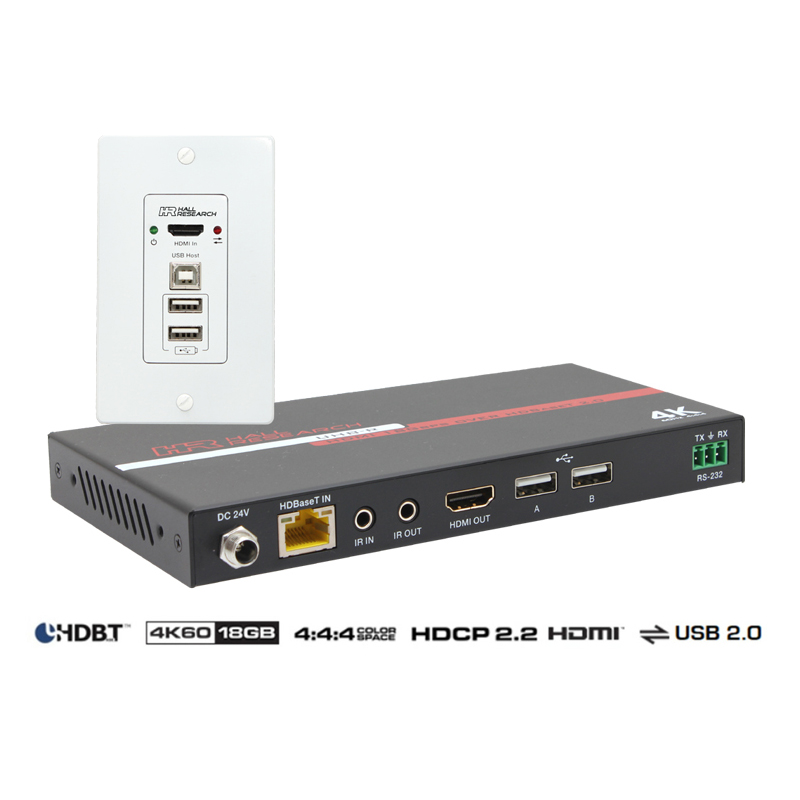 Hall Technologies USB 4K HDMI 2.0 Extension Kit EX-4KU
