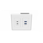 Blustream UEX3D-WP-US: USB 3.2 Gen1 HDBaseT Wall Plate Extender