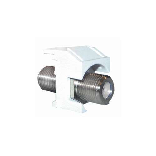 RECESSED NICKEL SELF-TERMINATING F-CONNECTOR, WHITE